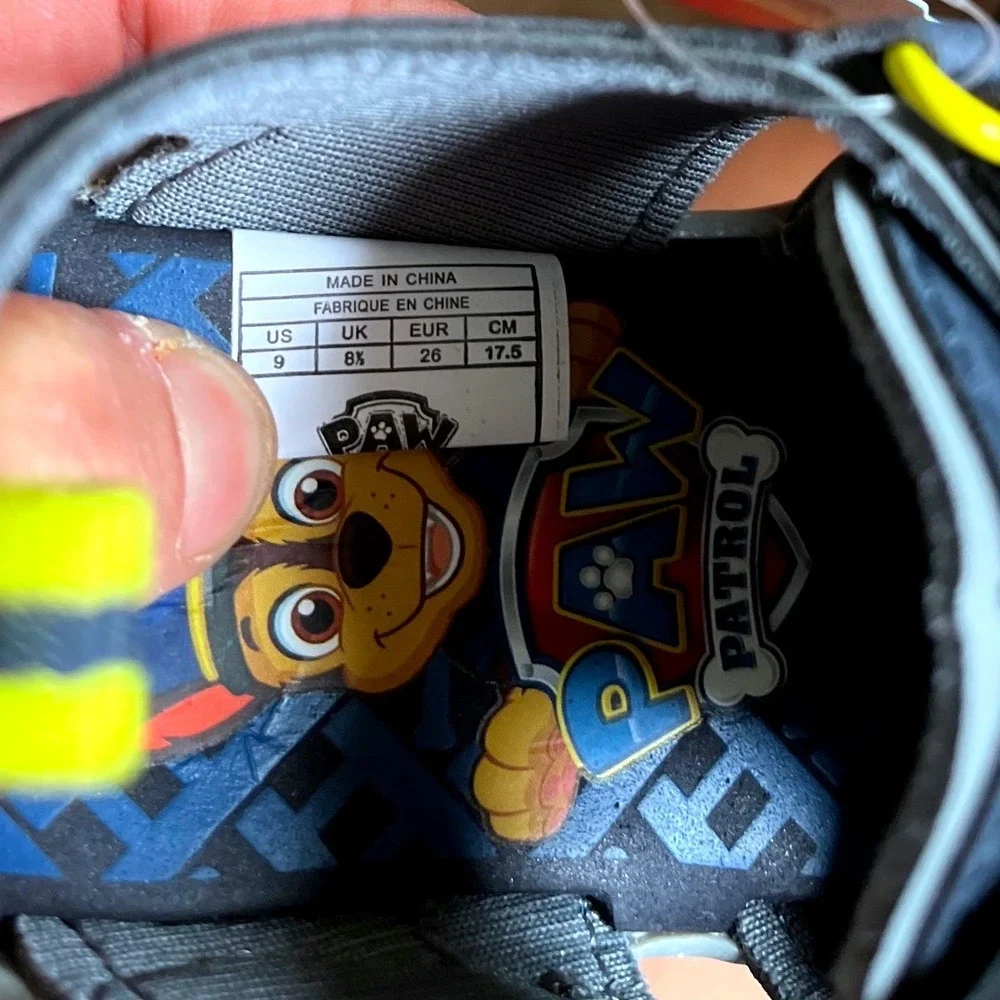 Paw Patrol Boys Navy Blue Closed Toe Sandals Toddler Size 9 New